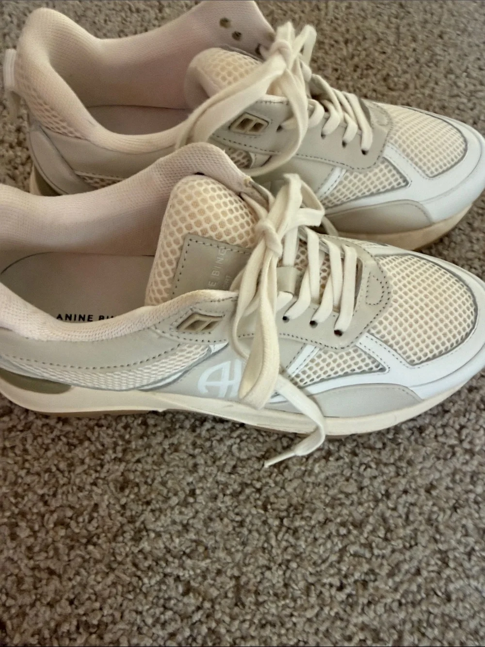 Anine Bing Cream Casual Sneakers - Picture 3 of 5